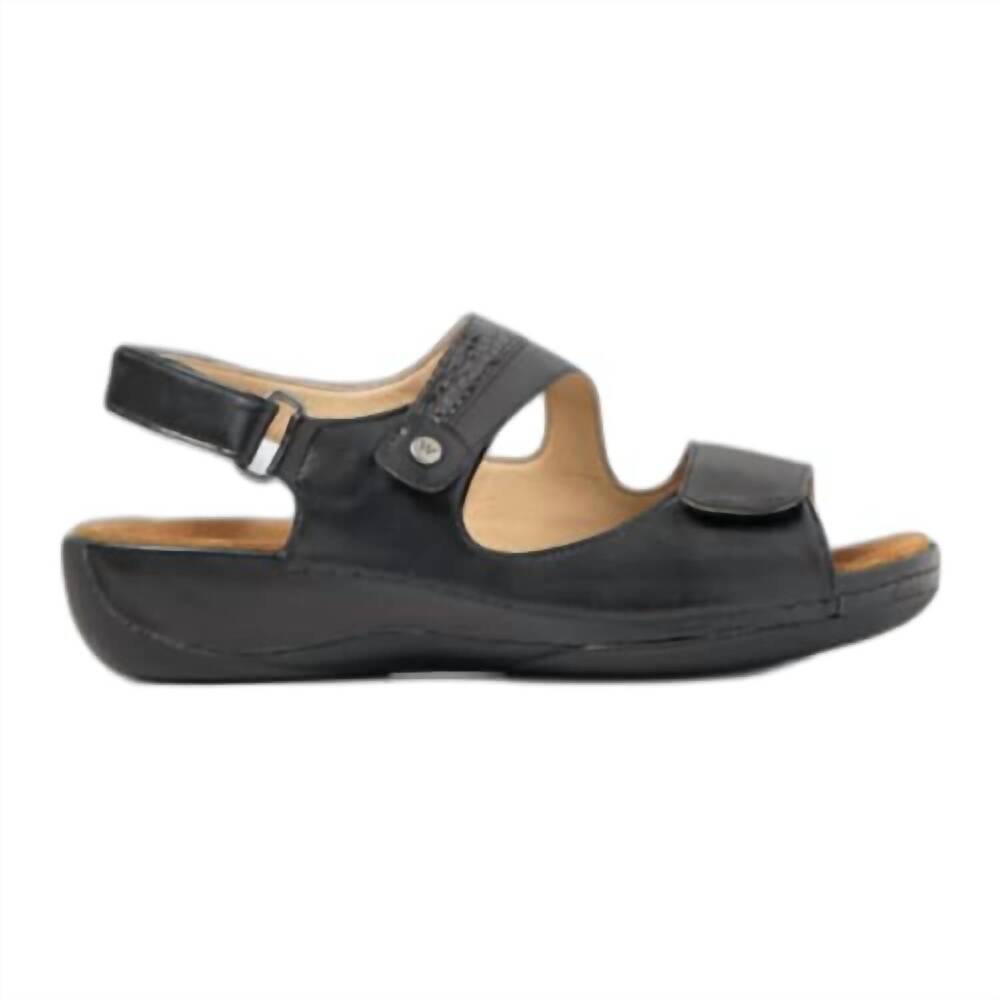 NEW WOLKY women's liana sandal in black anthracite